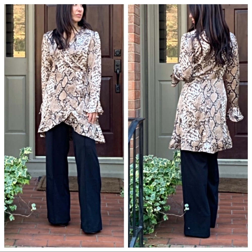 ✨PARIS✨chic wrap tunic dress - Picture 5 of 7